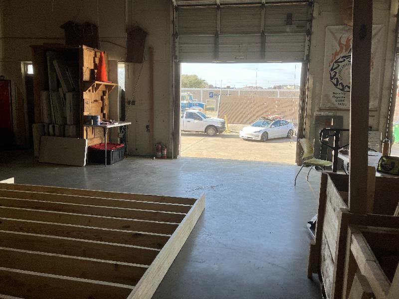 The deck here is part of the main deck where people walk in. And there's my car! 