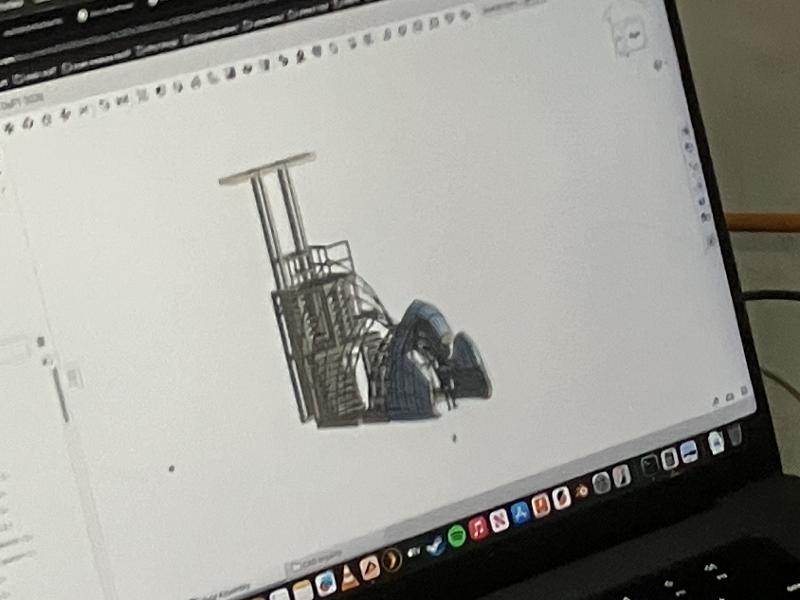 Sketchup model looking straight into the mouth 