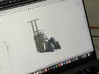 Sketchup model looking straight into the mouth 