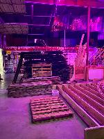 Big ol' stack of discarded fencing that we are going to repurpose for skinning the beast. 