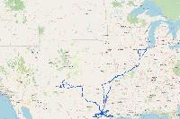 I used Teslamate to create this map showing all the places my car has ever been since I started using Teslamate. All the way to [Chicago and back](https://album.donie.us/personal/2025-06RoadTriptoIllinois/2025-06RoadTriptoIllinois.html) and to Taos and back. Lots of places in between! (20260415-120604.jpg)