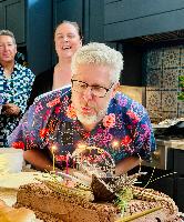 I was so overwhelmed by the singing, I forgot to blow out the candles! 