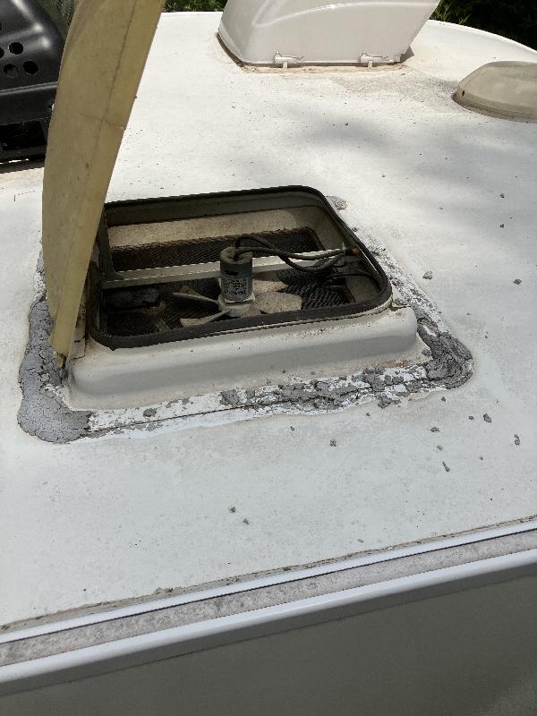 Crumbling sealant - this will be replaced 