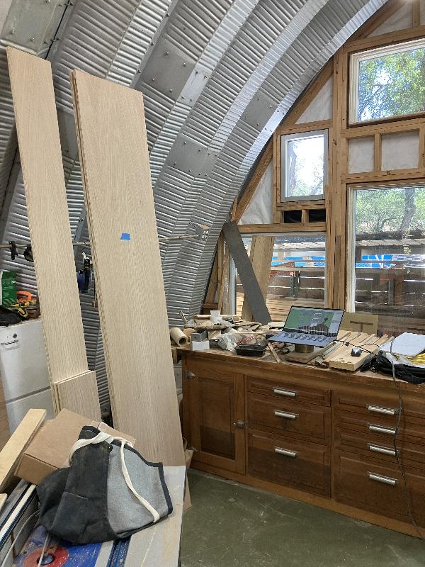 Cutting down the plywood for the sides 