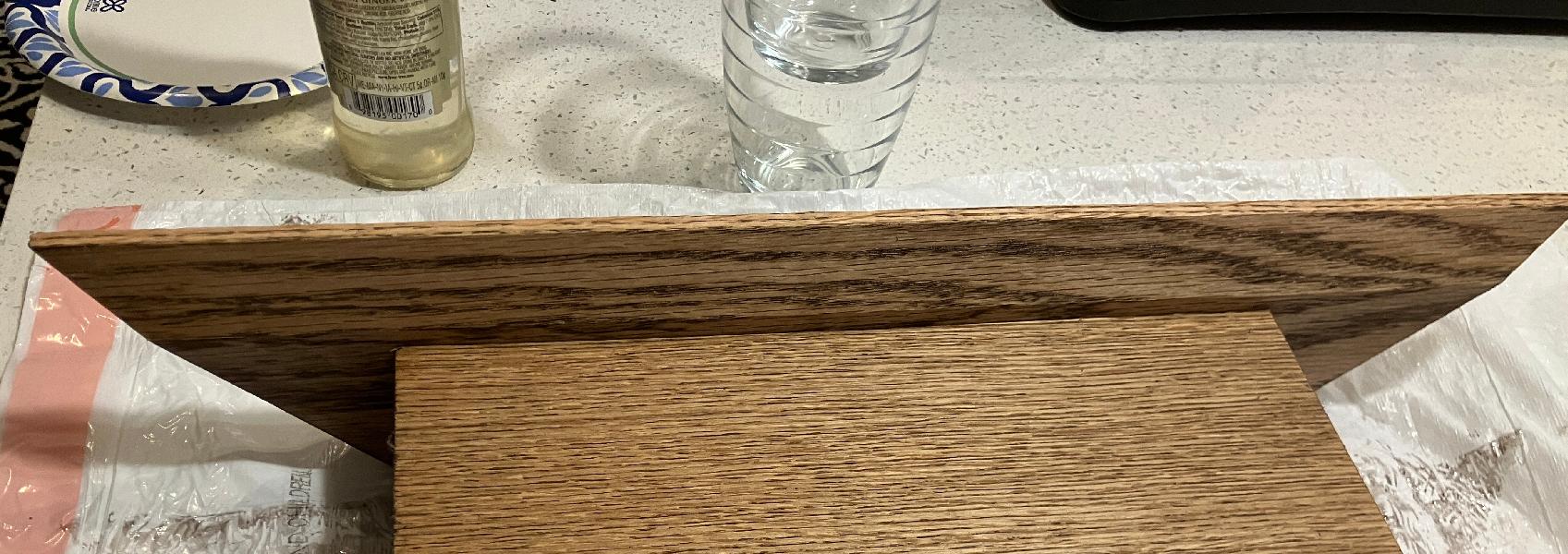 A sample piece I used to show the finish to the client 