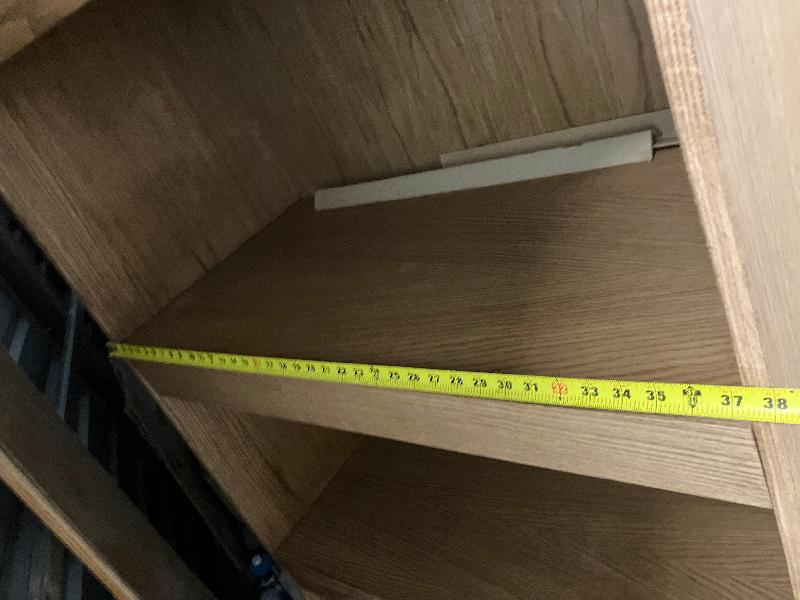 Final measurements - inside width, 36 1/2