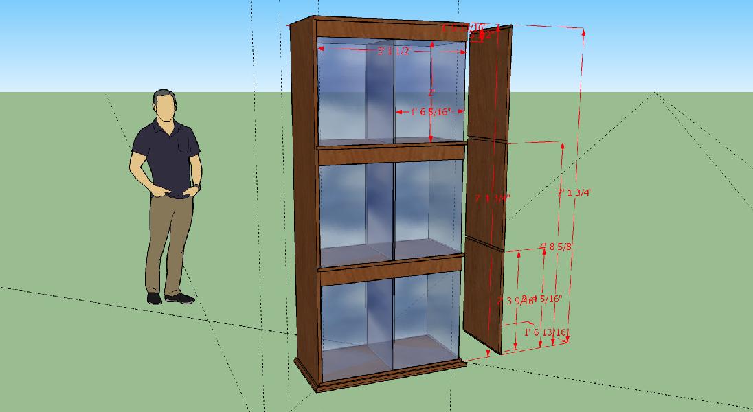 After delivering the first one (which implies there was a second one), I discovered that my measurements were wrong. The space for the vivariums were supposed to be 24